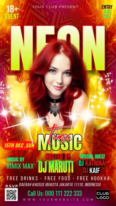 Neon Instagram Reel Template PosterMyWall Neon Instagram Reel Template PosterMyWall