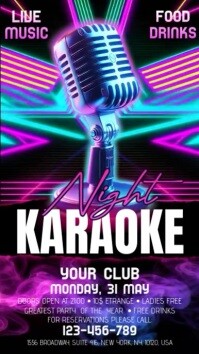 Neon Karaoke Digital Display (9:16) template