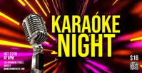 Neon Karaoke Night Sampul Acara Facebook template
