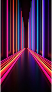 Neon light tunnel Wizytówka template