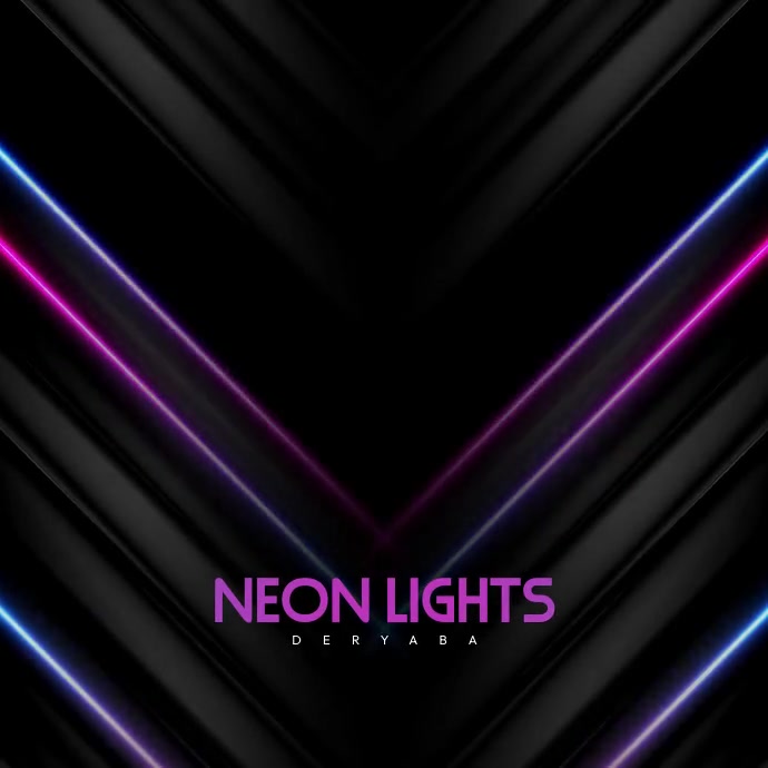 Neon Lights Abstract Lines Video Album Cover Template | PosterMyWall
