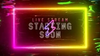 Neon Live Stream Starting Soon Twitch Overlay template