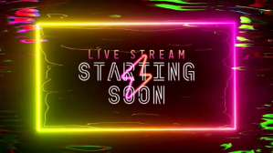 Neon Live Stream Starting Soon Twitch Overlay Twitch-Overlay template