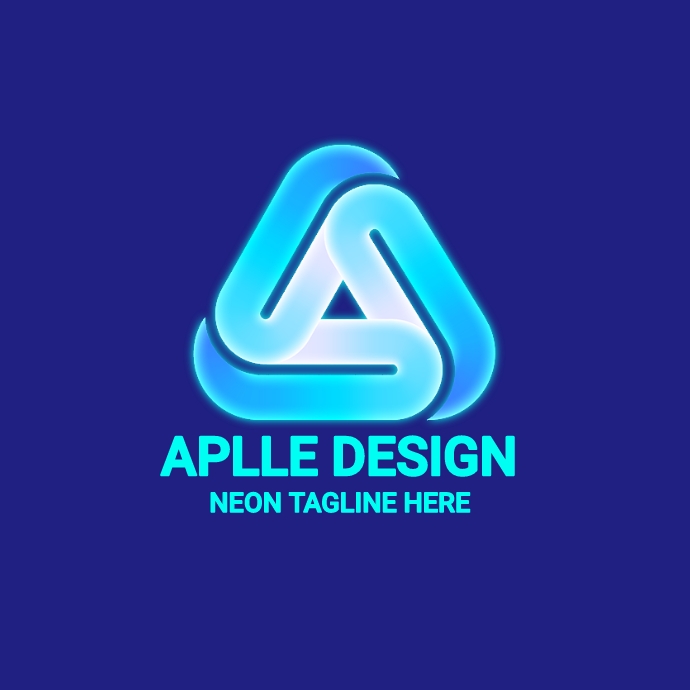 Copy of NEON LOGO APPLE LOGO DESIGN | PosterMyWall