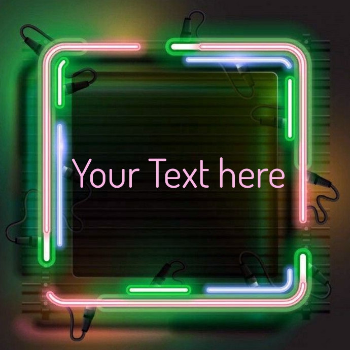 Neon logo Logótipo template