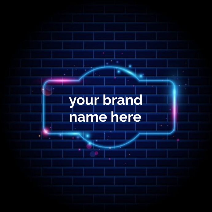 Neon logo Template | PosterMyWall