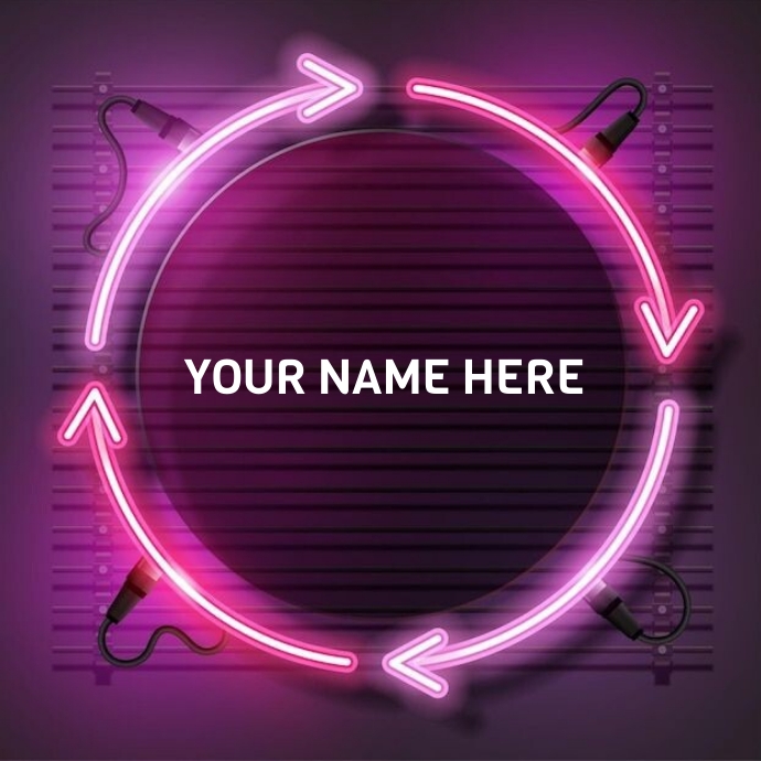 Neon logo template
