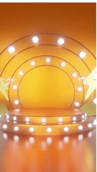 Neon Luxury Golden Podium Animation Template – Elegant, Editable & Animated Design For Showcases Di 数字显示屏 (9:16)