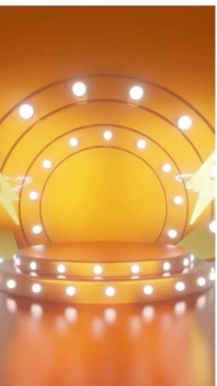 Neon Luxury Golden Podium Animation Template – Elegant, Editable & Animated Design For Showcases Di Digital Display (9:16)