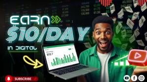 Black Neon Make Money Online  Youtube Thumbnail Miniature YouTube Template