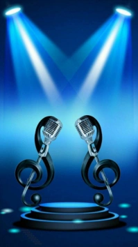 Neon Mic Melody Spotlight Instagram Story template