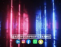 Fioletowy Neon Motion Graphics Flyer (us Letter) Flyer Template