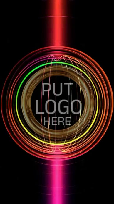 Neon Multi Color Intro Outro Circle Animation Template Youtube Short