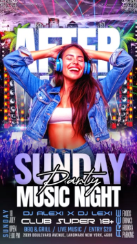 Music Night Party Instagram Story Template