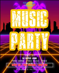 Music Party Instagram Portrait Template