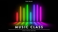 Neon Music Presentation | Zoom Video Backgrou Präsentation (16:9) template
