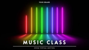 Neon Music Presentation | Zoom Video Background template