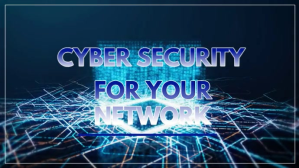Blue Neon Neon Cyber Security Service  Youtube Thumbnail Miniatura na YouTube Template