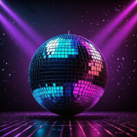Neon Neon Groove Sphere  Instagram Post template