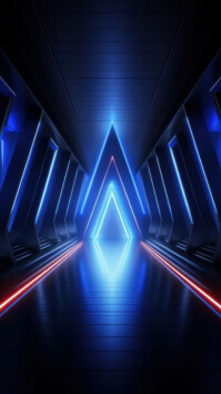 Neon Neon Triangle Tunnel  Instagram Story template