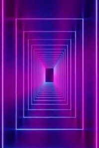 Neon Neon Tunnel Loop Background | Abstract Purple Glowing Lights Animation Poster template