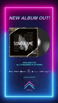 Neon New Album Out  Instagram Reel template