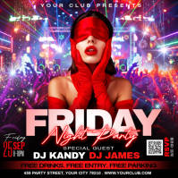 Hitam Night Party Publicación de Instagram Template