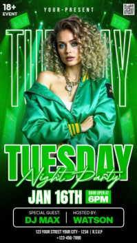 Verde Night Party Instagram Reel Template