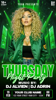 Neon Night Party Instagram Reel template