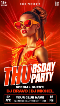 Neon Night Party Instagram Reel template