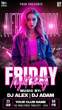 Neon Night Party Instagram Reel Instagram-Reel template