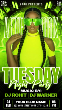 Neon Night Party Instagram Reel Instagram-Reel template