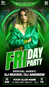 Neon Night Party Instagram Reel template