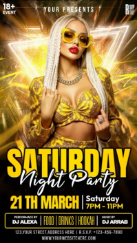 Neon Night Party Instagram Reel Instagram-Reel template