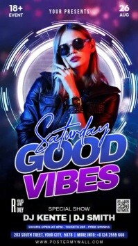 Neon Night Party Instagram Reel Instagram-Reel template