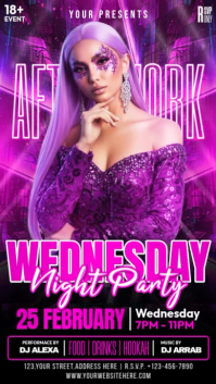 Neon Night Party Instagram Reel template