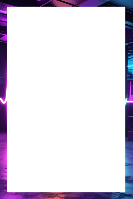 Neon Night Party Poster Background Template Plakkaat