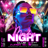 Neon Nightclub Event Instagram Post Video template