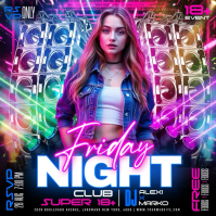 Nightclub Event โพสต์บน Instagram Template