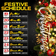 Negro Festive Schedule Instagram Plasing Template