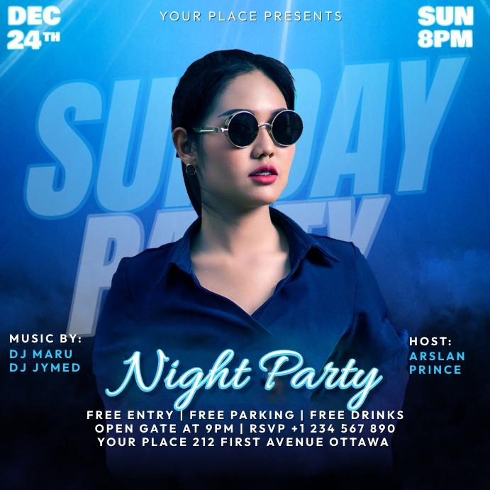 Neon Party Template PosterMyWall