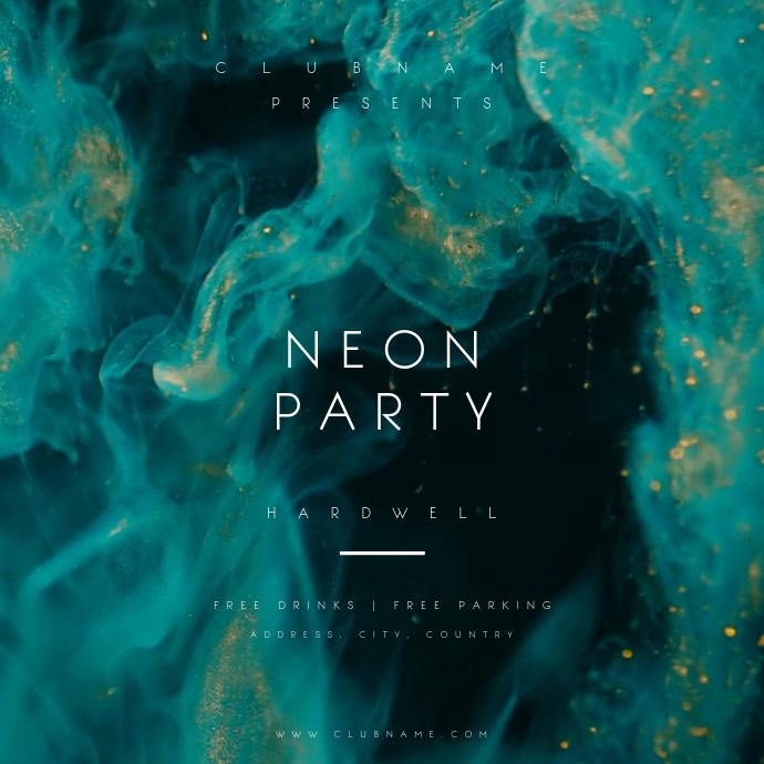 Copy of Neon Party PosterMyWall