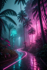 Neon Party Template Poster