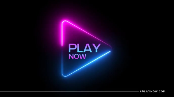 Now Playing Tutorialbackground Neon Play Video Background Template | PosterMyWall