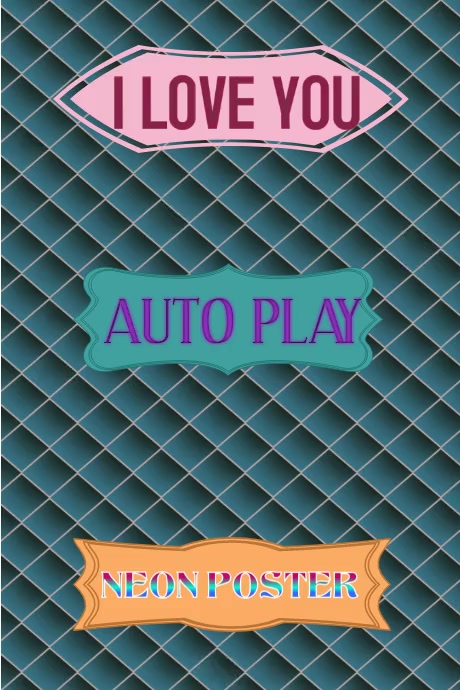 neon poster Banner 4' × 6' template