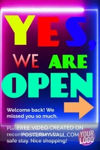 Neon  Poster Plakat template