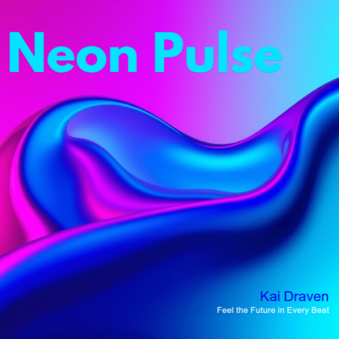 neon-pulse-synthwave-album-cover-editable-template-postermywall