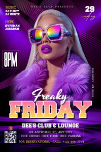 Neon Purple Background Gradient Freaky Friday  Poster template