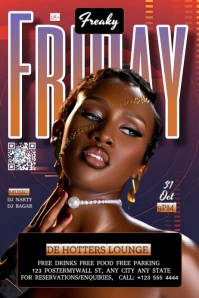 Neon Purple Background Gradient Freaky Friday  Poster template