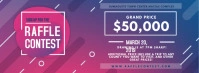 Neon Raffle Event Invitation Ticket Copertina Facebook template